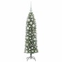 Árbol Navideño Artificial Delgado con 150 LED verde y 120 cm