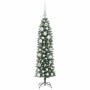 Árbol Navideño Artificial Delgado con 150 LED verde y 120 cm