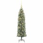 Árbol Navideño Artificial Delgado con 150 LED verde y 120 cm