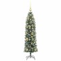 Árbol Navideño Artificial Delgado con 150 LED verde y 120 cm