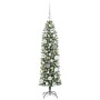 Árbol Navideño Artificial Delgado con 150 LED verde y 120 cm