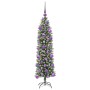 Árbol Navideño Artificial Delgado con 150 LED verde y 120 cm