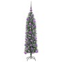 Árbol Navideño Artificial Delgado con 150 LED verde y 120 cm
