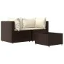3-piece garden furniture set and brown synthetic rattan cushions by vidaXL, Outdoor sofas - Ref: Foro24-319747, Price: 210,12...