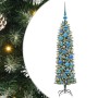 Árbol Navideño Artificial Delgado con 150 LED verde y 120 cm
