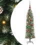 Árbol Navideño Artificial Delgado con 150 LED verde y 120 cm