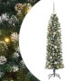 Árbol Navideño Artificial Delgado con 150 LED Verde 150 cm