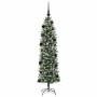 Árbol Navideño Artificial Delgado con 150 LED verde y 150 cm