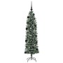 Árbol Navideño Artificial Delgado con 150 LED verde y 150 cm