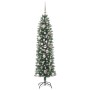 Árbol Navideño Artificial Delgado con 150 LED verde y 150 cm