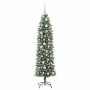 Árbol Navideño Artificial Delgado con 150 LED verde y 150 cm