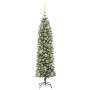 Árbol Navideño Artificial Delgado con 150 LED verde y 150 cm