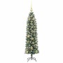 Árbol Navideño Artificial Delgado con 150 LED verde y 150 cm
