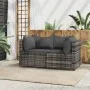 Garten-Ecksofas mit Kissen 2 Stück synthetisches Rattangrau von vidaXL, Outdoor-Sofas - Ref: Foro24-319762, Preis: 140,59 €, ...