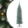 Árbol Navideño Artificial Delgado con 150 LED verde y 150 cm