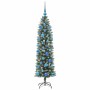Árbol Navideño Artificial Delgado con 150 LED verde y 150 cm