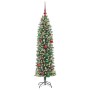 Árbol Navideño Artificial Delgado con 150 LED verde y 150 cm