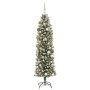 Árbol Navideño Artificial Delgado con 300 LED Verde 180 cm