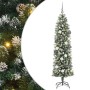 Árbol Navideño Artificial Delgado con 300 LED Verde 180 cm