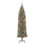 Árbol Navideño Artificial Delgado con 300 LED verde y 180 cm