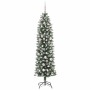 Árbol Navideño Artificial Delgado con 300 LED verde y 180 cm