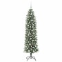 Árbol Navideño Artificial Delgado con 300 LED verde y 180 cm