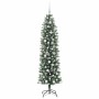 Árbol Navideño Artificial Delgado con 300 LED verde y 180 cm