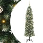 Árbol Navideño Artificial Delgado con 300 LED verde y 180 cm