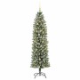 Árbol Navideño Artificial Delgado con 300 LED verde y 180 cm