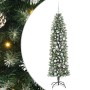 Árbol Navideño Artificial Delgado con 300 LED verde y 180 cm