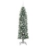 Árbol Navideño Artificial Delgado con 300 LED verde y 180 cm