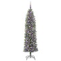 Árbol Navideño Artificial Delgado con 300 LED verde y 180 cm