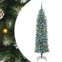 Árbol Navideño Artificial Delgado con 300 LED verde y 180 cm