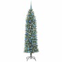 Árbol Navideño Artificial Delgado con 300 LED verde y 180 cm