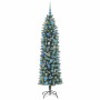 Árbol Navideño Artificial Delgado con 300 LED verde y 180 cm