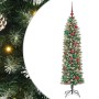 Árbol Navideño Artificial Delgado con 300 LED verde y 180 cm