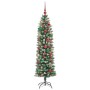 Árbol Navideño Artificial Delgado con 300 LED verde y 180 cm