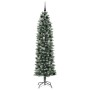 Árbol Navideño Artificial Delgado con 300 LED verde y 210 cm