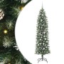 Árbol Navideño Artificial Delgado con 300 LED verde y 210 cm