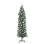Árbol Navideño Artificial Delgado con 300 LED verde y 210 cm
