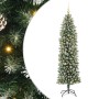 Árbol Navideño Artificial Delgado con 300 LED verde y 210 cm