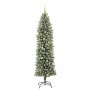 Árbol Navideño Artificial Delgado con 300 LED verde y 210 cm