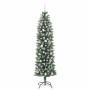 Árbol Navideño Artificial Delgado con 300 LED verde y 210 cm