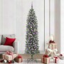 Árbol Navideño Artificial Delgado con 300 LED verde y 210 cm