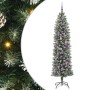 Árbol Navideño Artificial Delgado con 300 LED verde y 210 cm