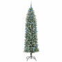 Árbol Navideño Artificial Delgado con 300 LED verde y 210 cm