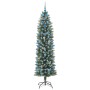 Árbol Navideño Artificial Delgado con 300 LED verde y 210 cm