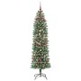 Árbol Navideño Artificial Delgado con 300 LED verde y 210 cm