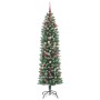 Árbol Navideño Artificial Delgado con 300 LED verde y 210 cm