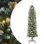 Árbol Navideño Artificial Delgado con 300 LED Verde 240 cm